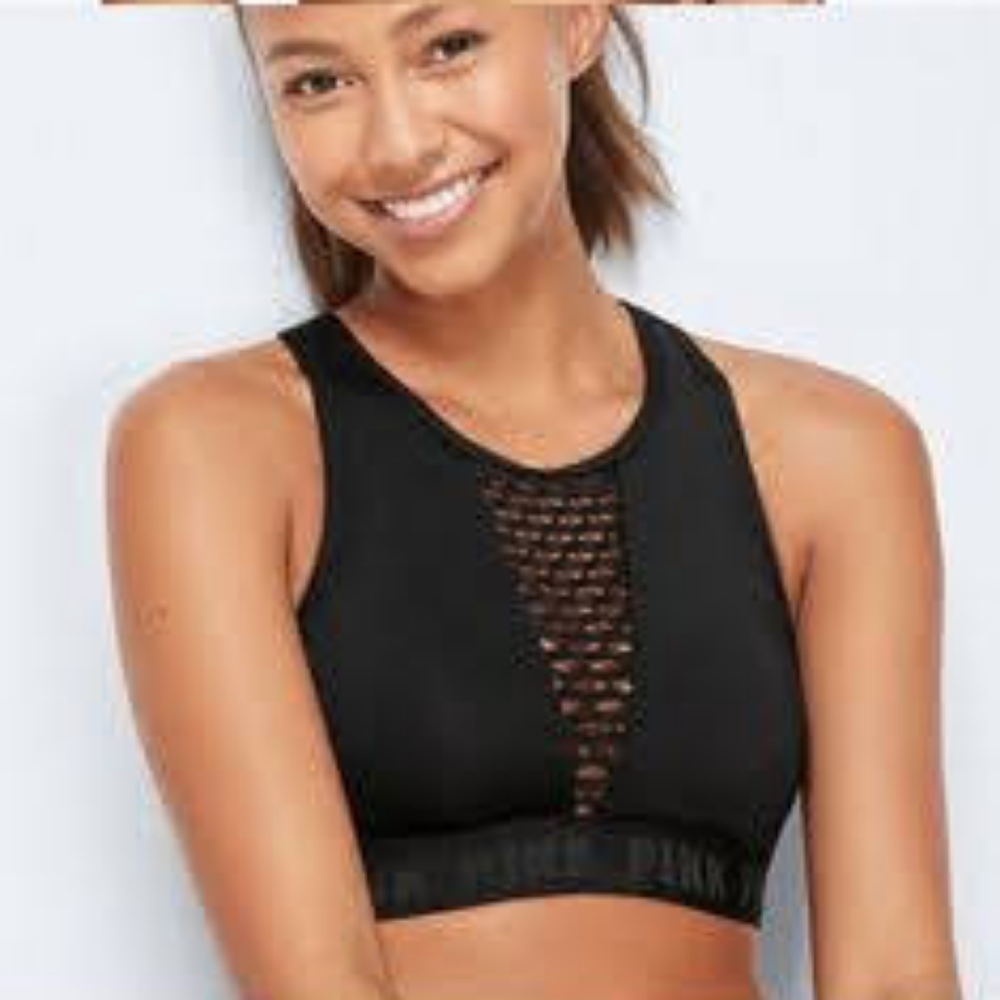 PINK Victoria's Secret Black Mesh Brallete